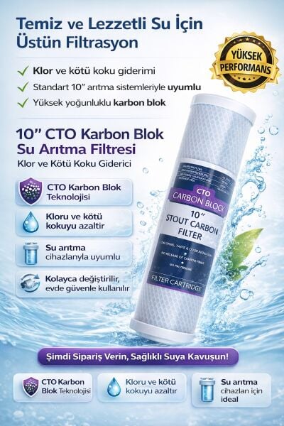 10'' Stout Blok Karbon Filtre