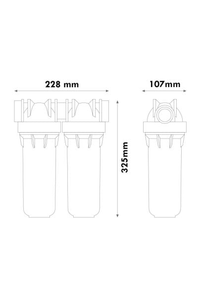 Atlas 2li Boş Housing DP 10 DUO 3/4” OT TS