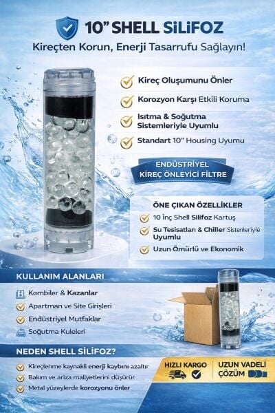 Su Arıtma Için 10'' Kireç Kırıcı Silifoz Filtresi