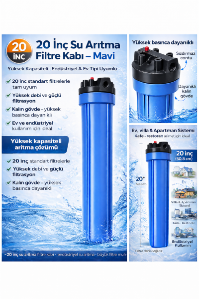 Su Arıtma Filtre Havuzu 20'' Mat