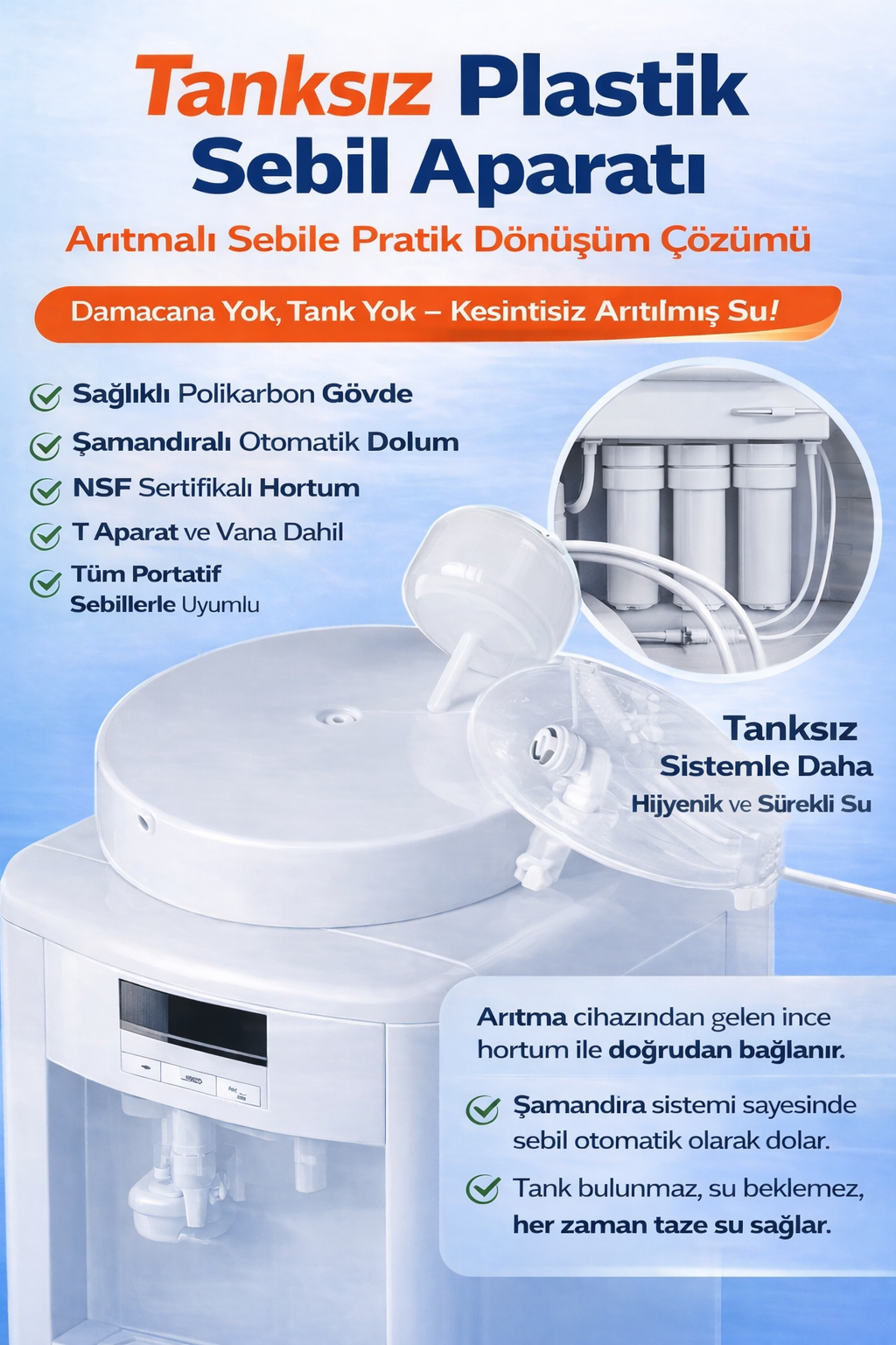 TANKSIZ SEBİL APARATI