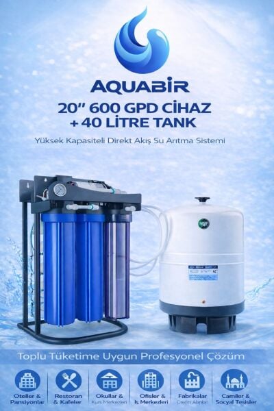 20'' 600 GPD Strong Direk Akış Su Arıtma Sistemleri