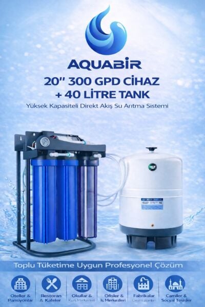 20'' 300 GPD Strong Direk Akış Su Arıtma Sistemleri