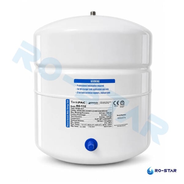 PAE RO-132 3,8 Galon (12-18 Litre) Su Arıtma Depolama Tankı – Yüksek Kapasiteli Basınçlı Tank