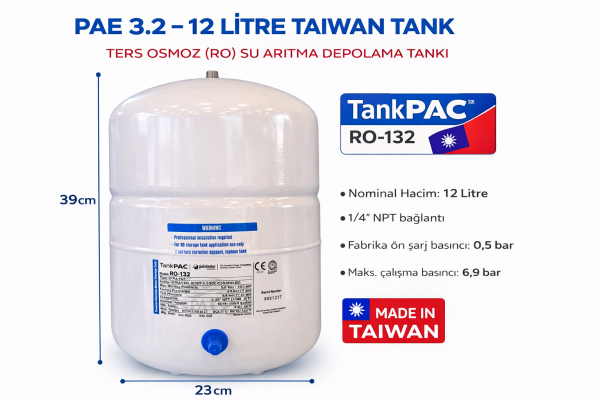 Pae İthal 12 Litre Su Arıtma Tankı