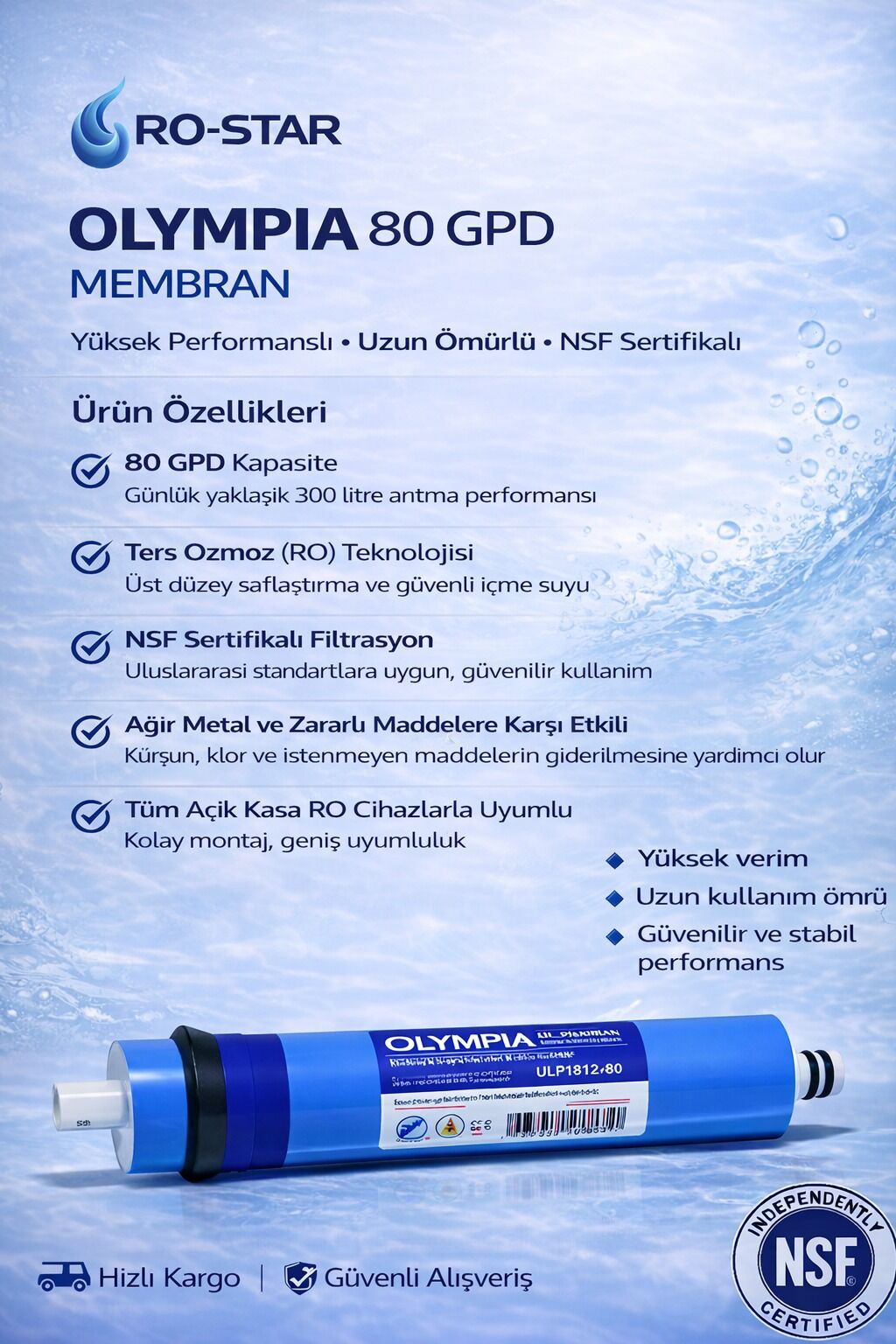 Olympia 80 GPD Membran (NSF)