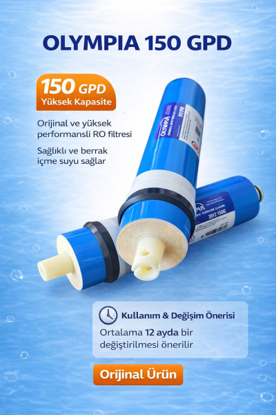 Olympia 150 GPD Yüksek Akış Membran (NSF)