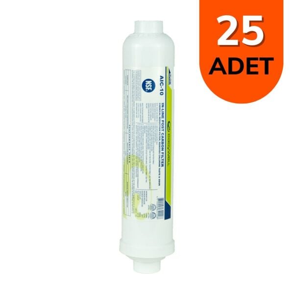 10'' Inline NSF Onaylı Post Karbon Filtre Toptan 25 adet
