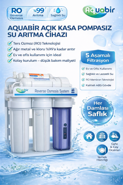 10'' Açık Kasa Su Arıtma Sistemi (POMPASIZ)