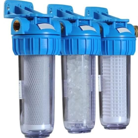 Ortimax 10'' 3'lü Bina-Daire-Villa Giriş Ön Filtrasyon Sistemi