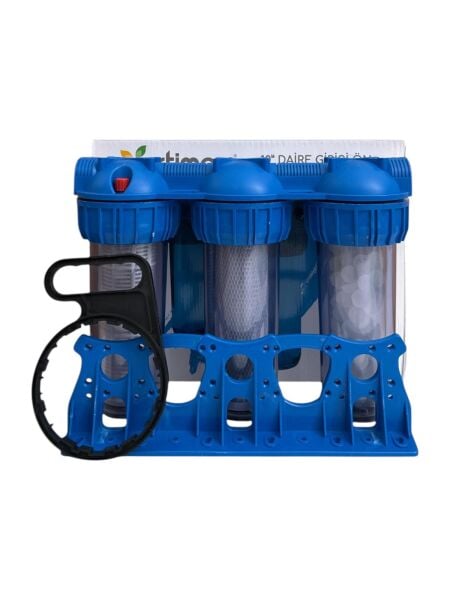 Ortimax 10'' 3'lü Bina-Daire-Villa Giriş Ön Filtrasyon Sistemi