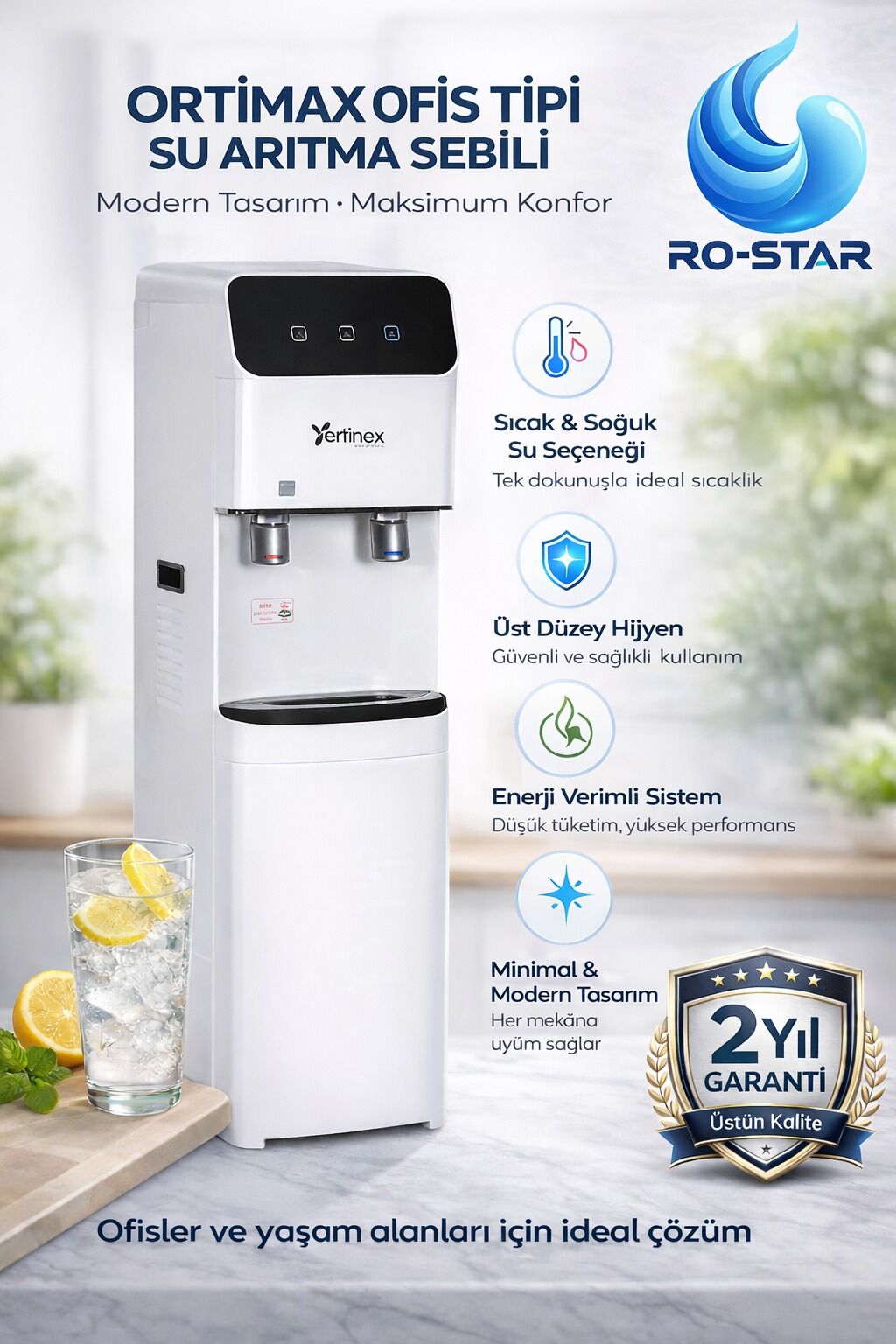 Ortimax Ofis Tipi Arıtmalı Su Sebili