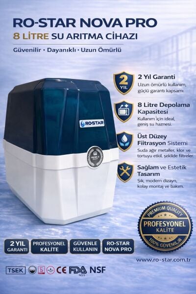 ORTİMAX NOVA GREEN 8 LİTRE SU ARITMA CİHAZI