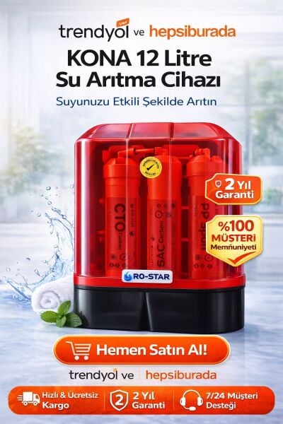 ORTİMAX KONA RED 12 LİTRE SU ARITMA CİHAZI