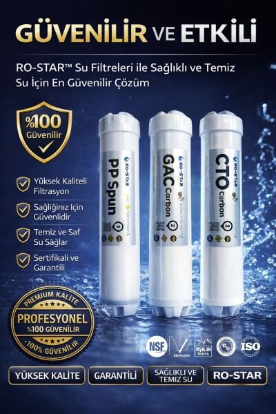 RO-STAR  Inline 3'lü Filtre Seti