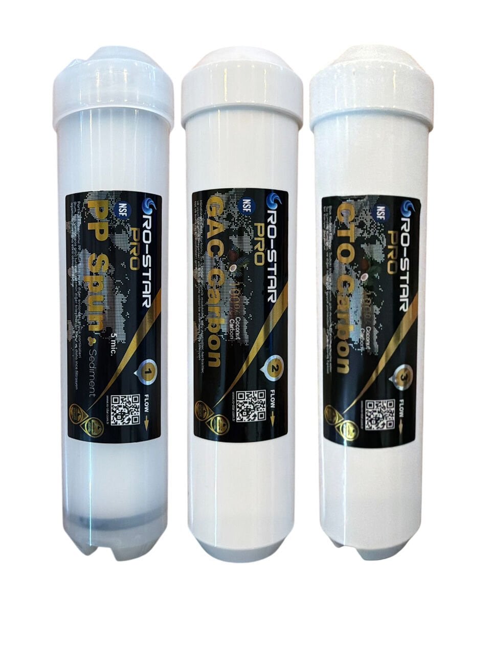 RO-STAR  Inline 3'lü Filtre Seti