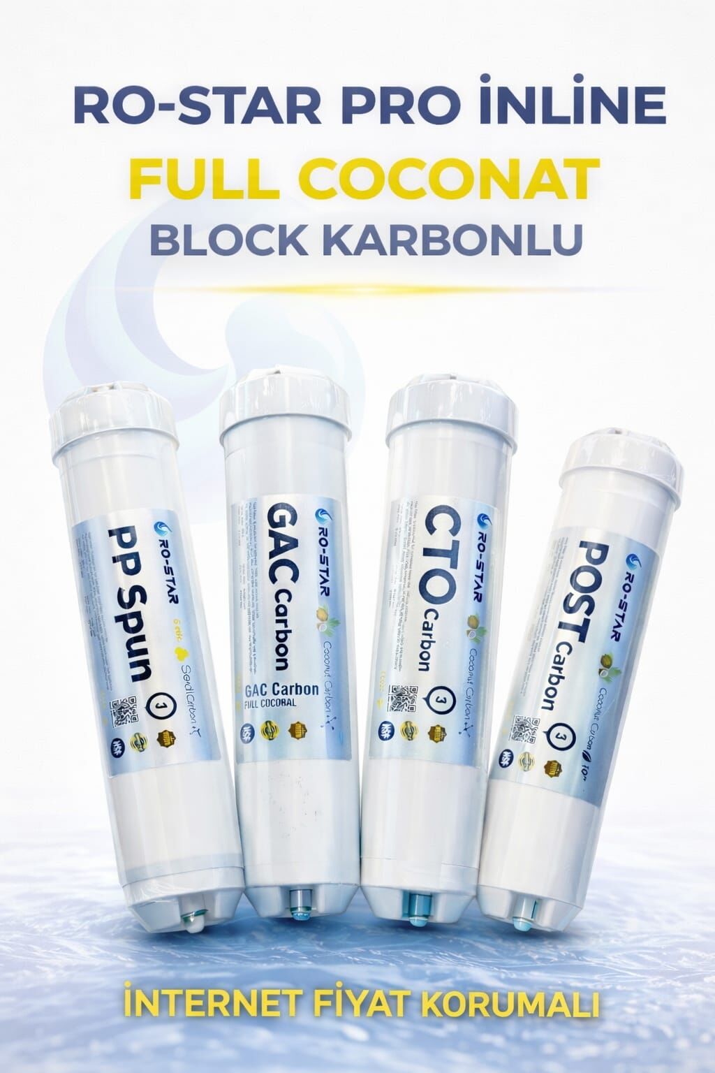 RO-STAR  Inline 4'lü Filtre Seti