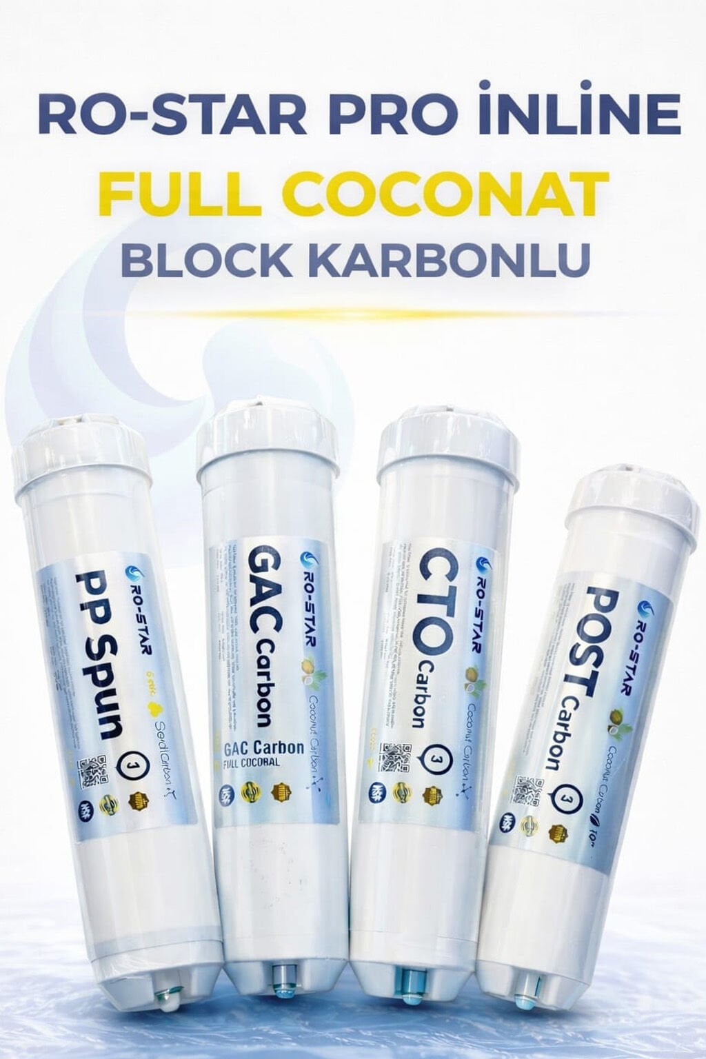 RO-STAR  Inline 4'lü Filtre Seti