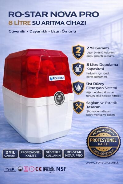ORTİMAX NOVA RED 8 LİTRE SU ARITMA CİHAZI