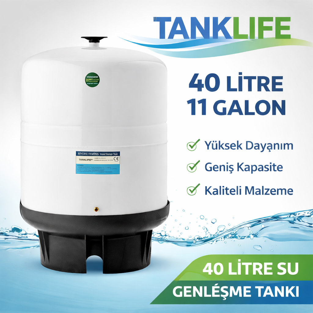 Tanklife İthal 40 Litre Su Arıtma Tankı (NSF)