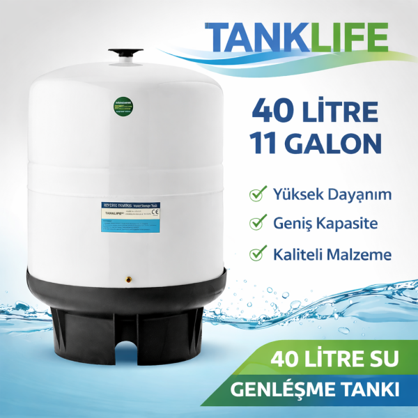 Tanklife İthal 40 Litre Su Arıtma Tankı (NSF)