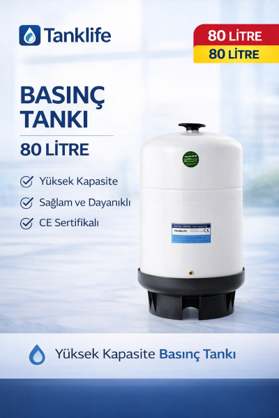 Tanklife İthal 80 Litre Su Arıtma Tankı (NSF)