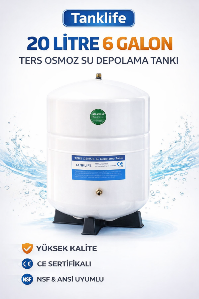 Tanklife İthal 20 Litre Su Arıtma Tankı (NSF)