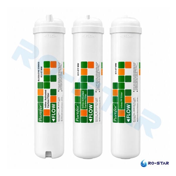 Purefer Taiwan Inline 3'lü Filtre Seti (NSF)