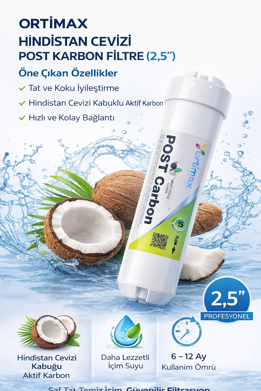 ORTİMAX KALIN TATLANDIRICI FİLTRE ( RO 300-500-600 GPD )