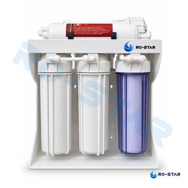 RO-STAR 10'' 300 GPD Cafe & Çay Ocağı Su Arıtma Cihazı ( Günlük 1.000 litre ) Plastik Şase