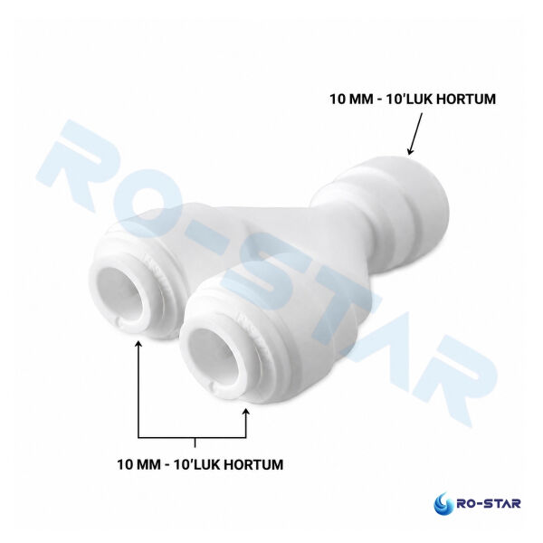 Su Arıtma Cihazı Quick Hortum Dağıtıcı Ye ( 10'luk Giriş-10'luk Çift Çıkış )