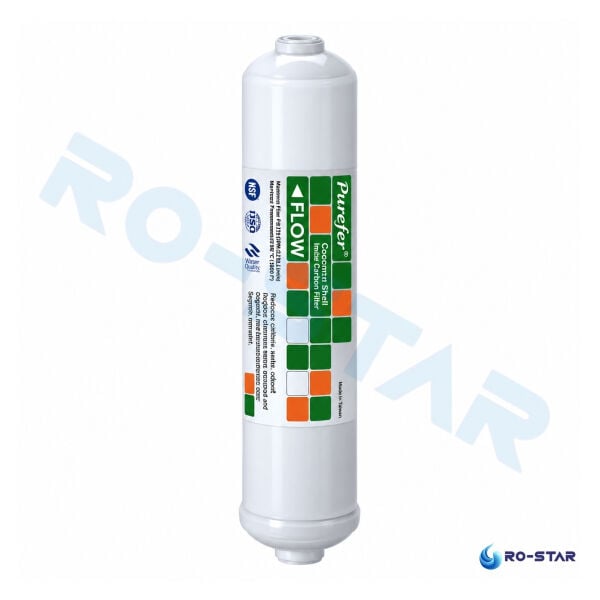 Purefer 12'' Inline Karbon Filtresi NSF sertifikalı