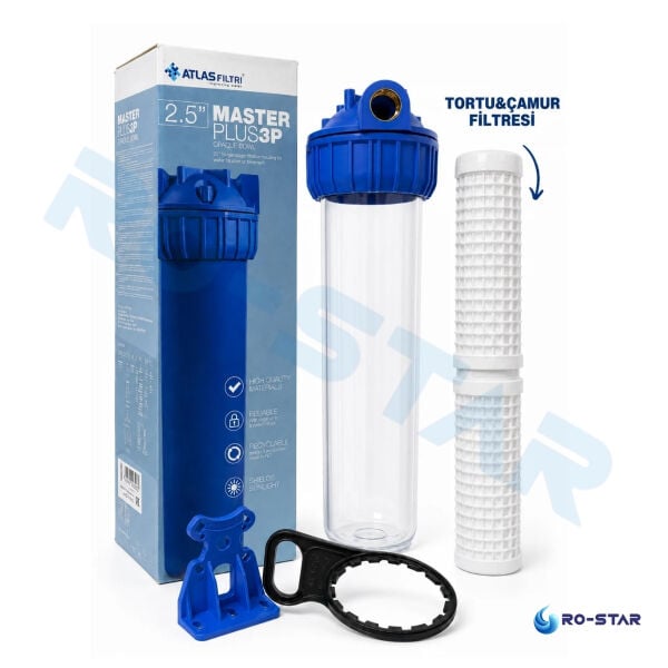 ATLAS 3P 20'' DOLU TEKLİ FİLTRASYON SİSTEMİ (TORTU&ÇAMUR ARITMA)-3/4'' GİRİŞ&ÇIKIŞ