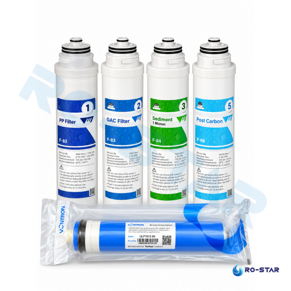 Waterlife  Su Arıtma Cihazı Uyumlu Takçevir  5'li Filtre Set