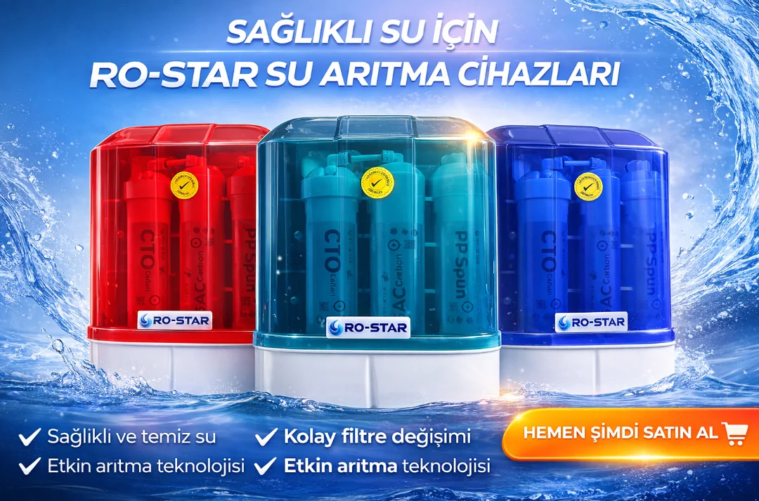RO-STAR su arıtma cihazları kolay filtre değişimi sağlayan ev tipi su arıtma sistemleri